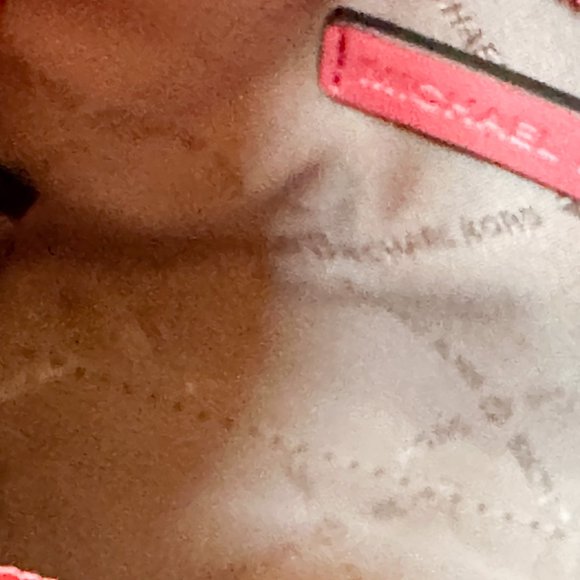 Michael Kors Hamilton MINI Satchel Shoulder Crossbody Bag Embossed MK Tea Rose - Picture 12 of 13